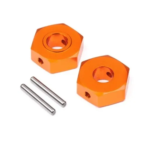 HB RACING D418 HB112746 ALUMINUM HEX HUB 12MM (REAR/2PCS) 112746