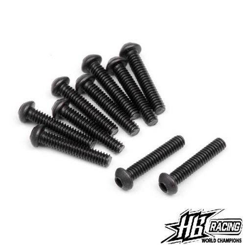 HB RACING HB112787 BUTTON HEAD SCREW M2X10MM (10PCS) 