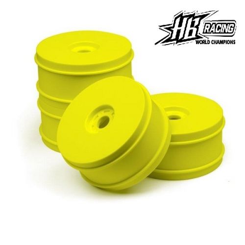 HB RACING HB114202 1/8 BUGGY DISH WHEELS V2 (YELLOW/4pcs)