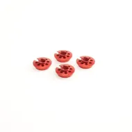 CAPRICORN LAB CAP-14030M ALUMINIUM SHOCK SPRINGS RETAINER - 4PCS-RED (14030M)
