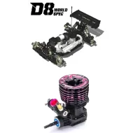HB RACING HB204850 D8 World Spec 1/8 Competition Nitro Buggy (Without Bodyshell) + OS SPEED RONDA DRAKE 2 (204850+1CJ02)