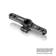 HUDY 293442 ALU CLAMP THROTTLE SERVO HORN - HITEC - OFFSET 2-HOLE M3 - 24T - 293442