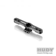 HUDY 293447 ALU CLAMP THROTTLE SERVO HORN - KO PROPO, SANWA - 2-HOLE M3 - 23T - 293447