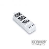 HUDY 298016 Tiny Hardware Box - 4-Compartments - 88 x 30mm