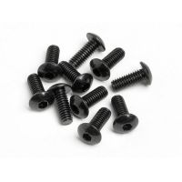 HB RACING HB94554 BUTTON HEAD SCREW M4x10mm (HEX SOCKET/10pcs) 