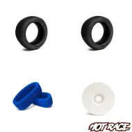 HOT RACE ALASKA KIT COMPLETE WHITE RIM 1/8 OFF ROAD BUGGY 1 PAIRS