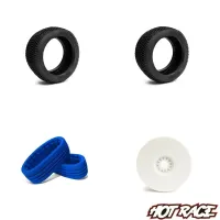 HOT RACE ALASKA KIT COMPLETE WHITE RIM 1/8 OFF ROAD BUGGY 1 PAIRS