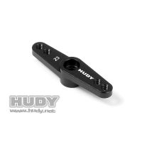 HUDY 293494 ALU THROTTLE SERVO HORN - KO PROPO, SANWA - OFFSET 2-HOLE M3 - 23T - 293494