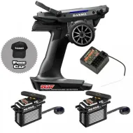 COMBO SANWA 101A32483A RADIO CAR M17 2,4G FH-5 4CH + RX-493I + 2 X PGS-XR II + CAP(101A32483A+107A54566A)