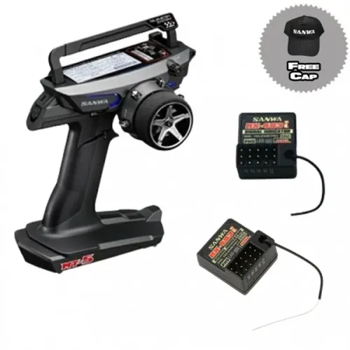 COMBO SANWA 101A32671ARADIO CAR MT-5 + RX-493i 2.4GHZ 4CH + RX-493i + CAP(101A32671A+107A41376A)