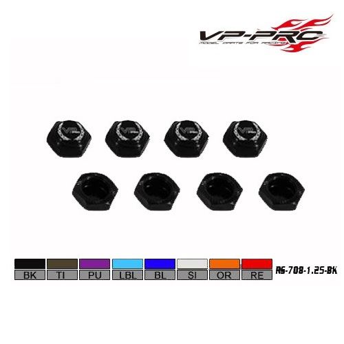 RS-708-1.25-BK 17mm WHEEL NUT -1.25 BLACK
