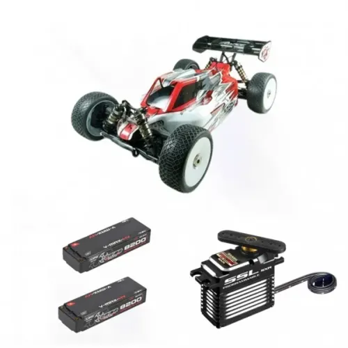 SWORKz SW910042 S35-4e EVO 1/8 EP Buggy Kit + SANWA PGS-XB II + 2 BATTERY (SW910042+107A54563A+ORI14526)