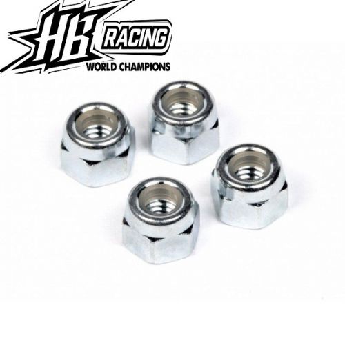HB RACING HBZ664 LOCK NUT M4 (4pcs) 